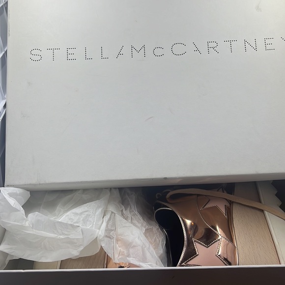 Stella McCartney Women's Elyse Star Cutout Wedge pink stars platforms 5.5-6 - Picture 8 of 16